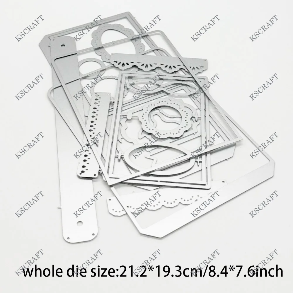 KSCRAFT 3D 치료 상자 DIY Scrapbooking 장식 엠보싱 DIY 종이 카드에 대한 스텐실 절단