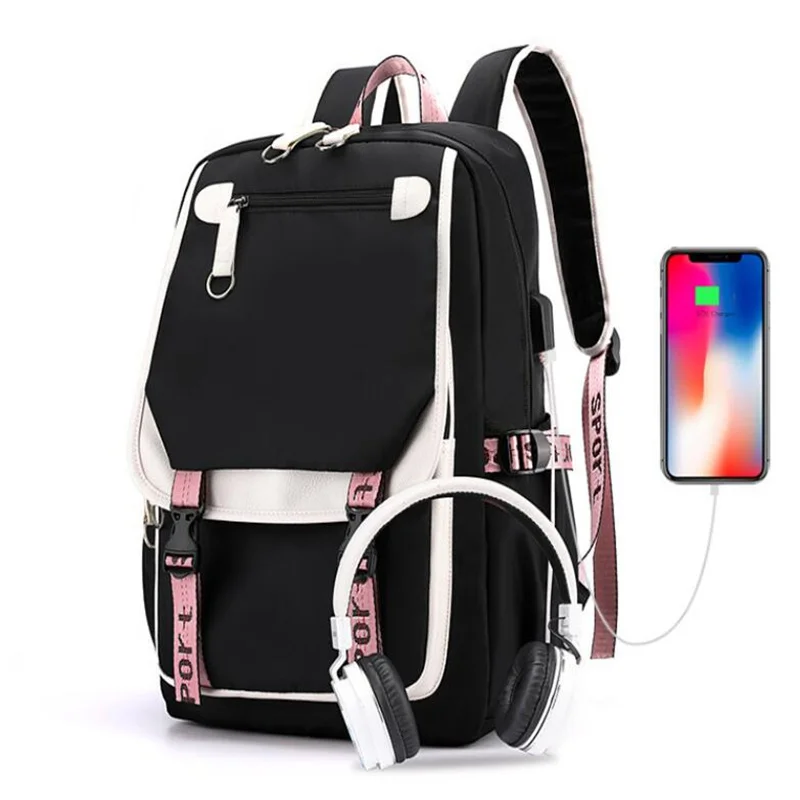 Demon Slayer Kamado Nezuko Backpack Kimetsu No Yaiba Kawaii Schoolbag Girls Boys Cartoon Large Capacity Bookbags for Teenagers
