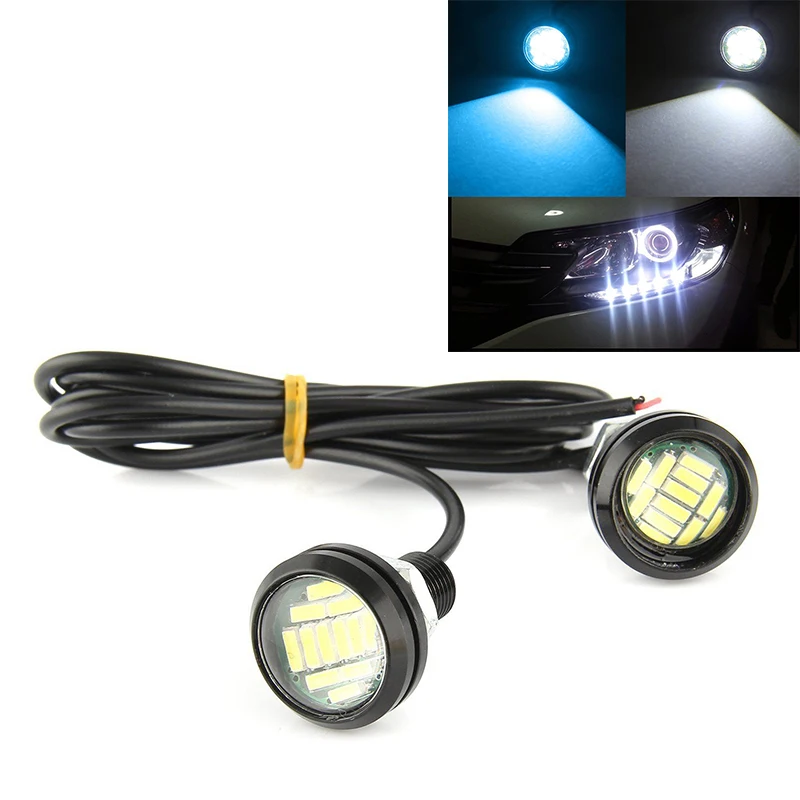 

2Pcs Car Light White Light 12V 15W Car Reversing Lamp-Eagle Eye LED Daytime Running DRL Backup Light Super Bright Light