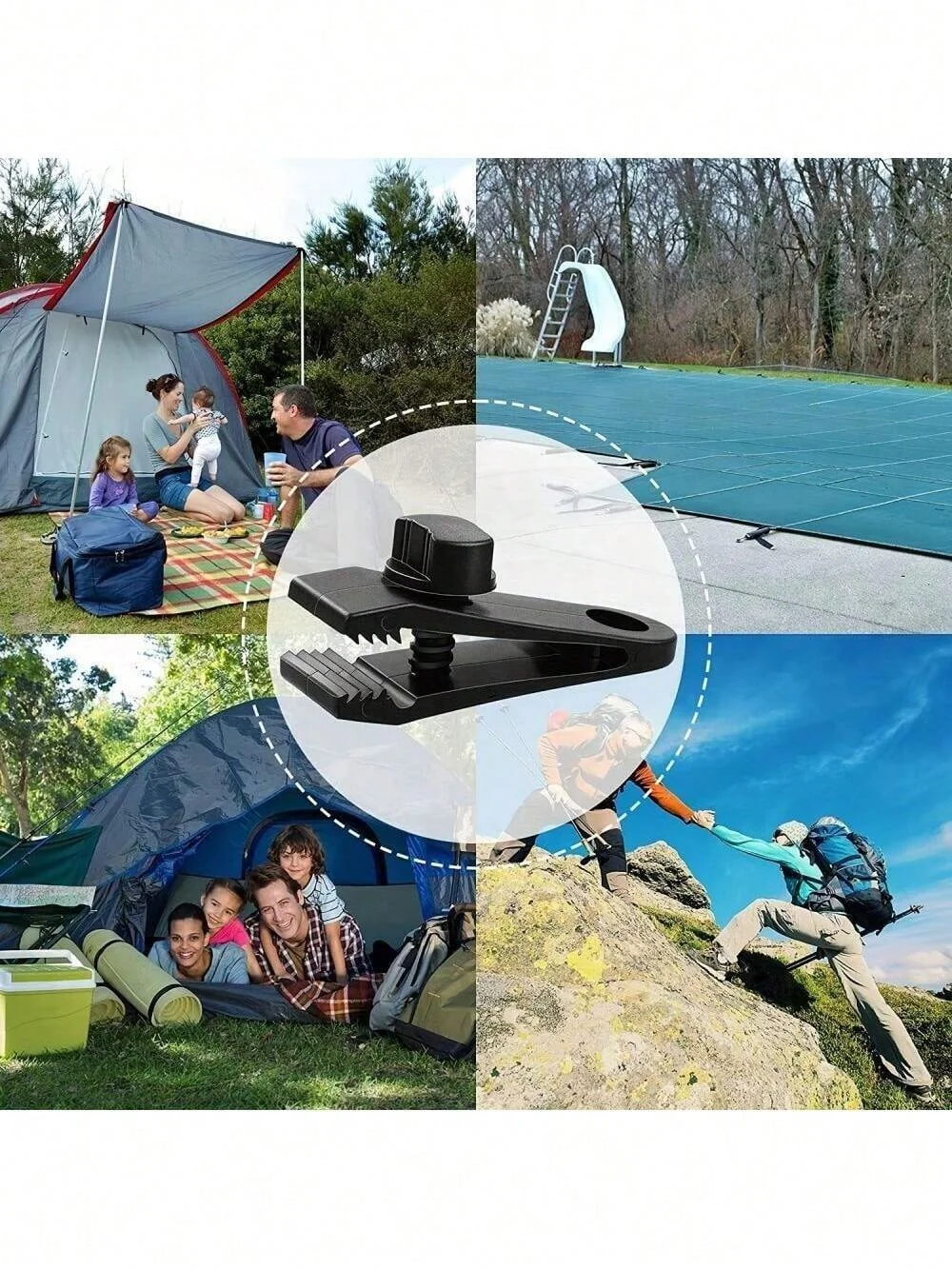 5/10Pcs Camping Plane Clips Outdoor Clamp Leinwand Heavy Duty Lock Grip Zelt Befestigungen Clips Pool Markise Bungee schnur Auto Straffen – Detail 5