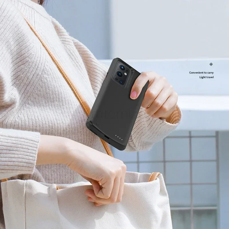 보조배터리 배터리 충전기 케이스, 휴대용 확장 충전 케이스, 원플러스 9 9R USB 보조베터리 커버