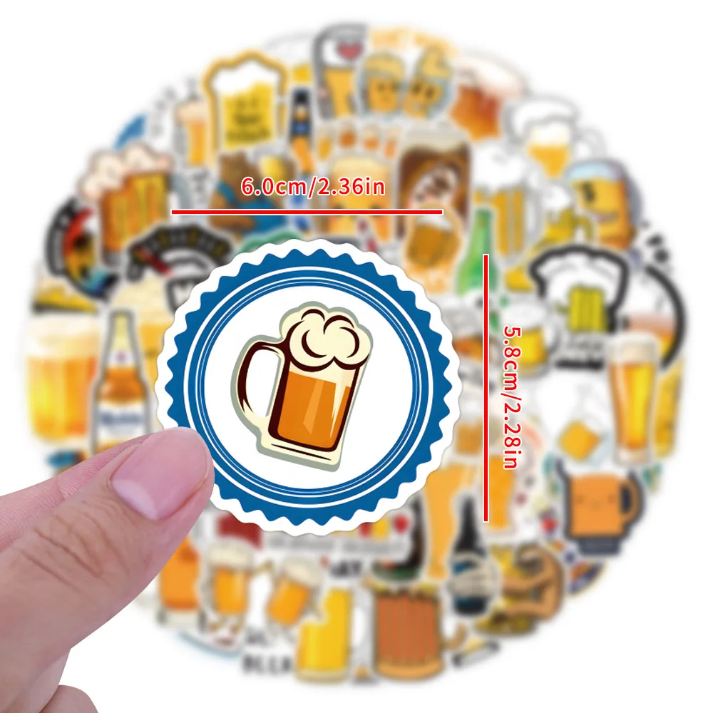 55/110PCS 재미있는 맥주 개성 그래피티 스티커 자동차 수하물 물컵 문구류 노트북 스티커