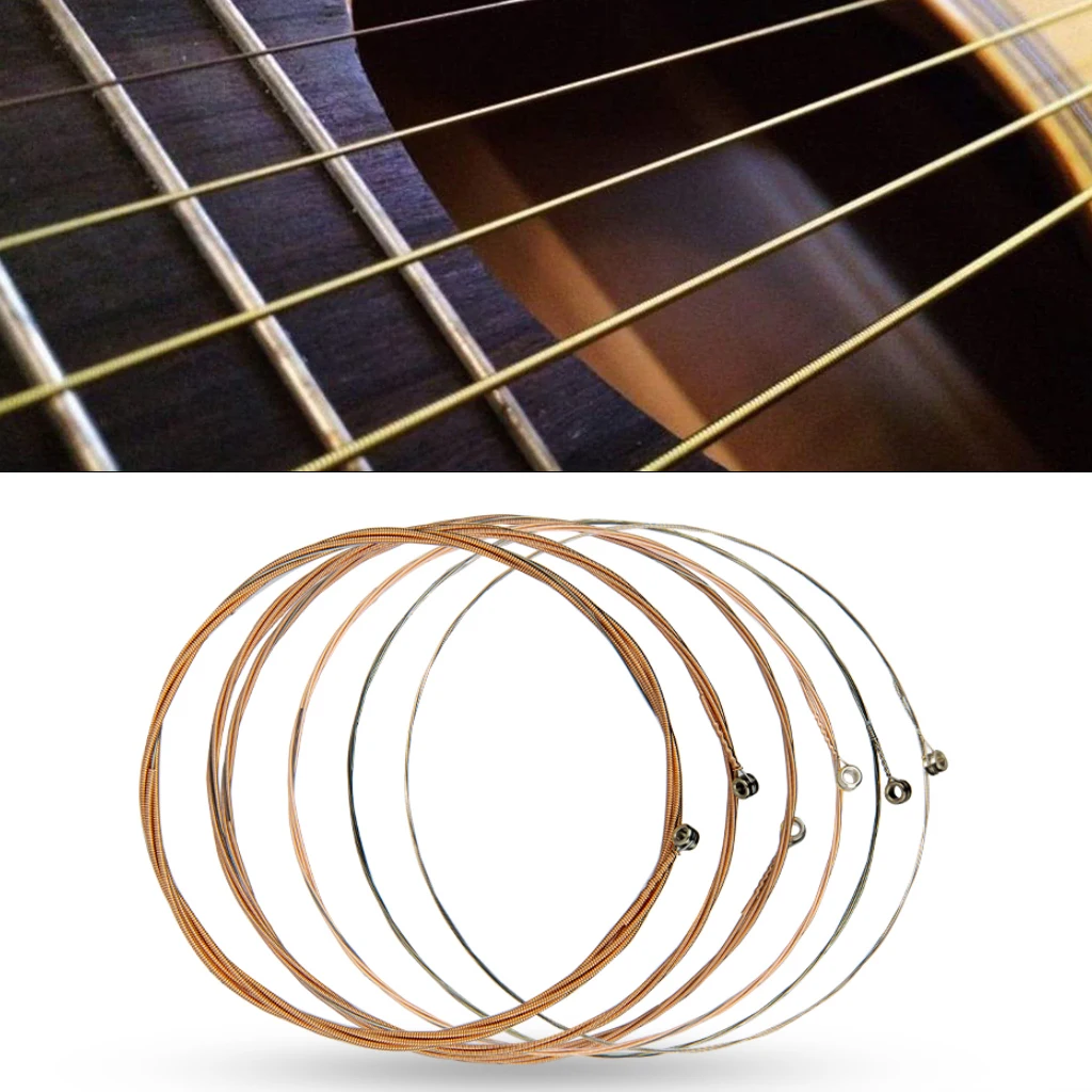 SET 6PCS Pure Copper Strings 1-6 For Classical Classic Guitar Strings Steel Wire Classic Acoustic Folk Guitar Parts Accessories