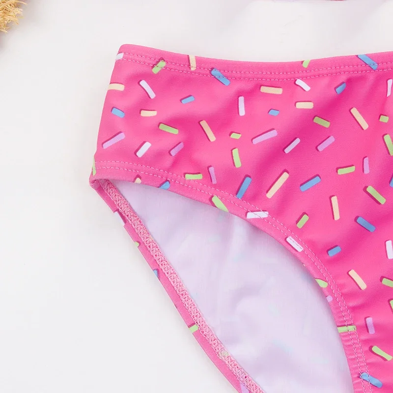 Children's Swimsuit Split 2 Pieces Swimming Suits Girl Bikini Set Flouncing Baby Briefs Swimsuit Girl Swimwear Kids 5-14 Years - 3