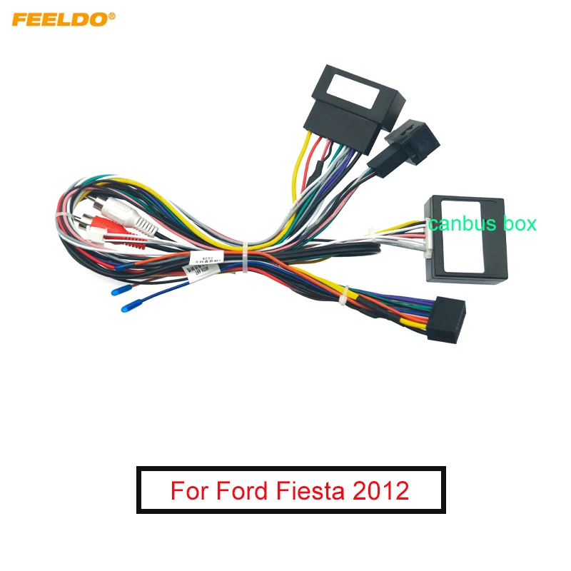 

Автомобильный 16-контактный стереопровод FEELDO, поддержка Canbus для Ford Fiesta (2012), аудио, радио, кабель питания, адаптер