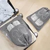 10/5pcs Shoes Storage Organizer Bags Non-woven Travel Portable Closet Bag Waterproof Pocket Clothing Tranparent Hanging Bag 4