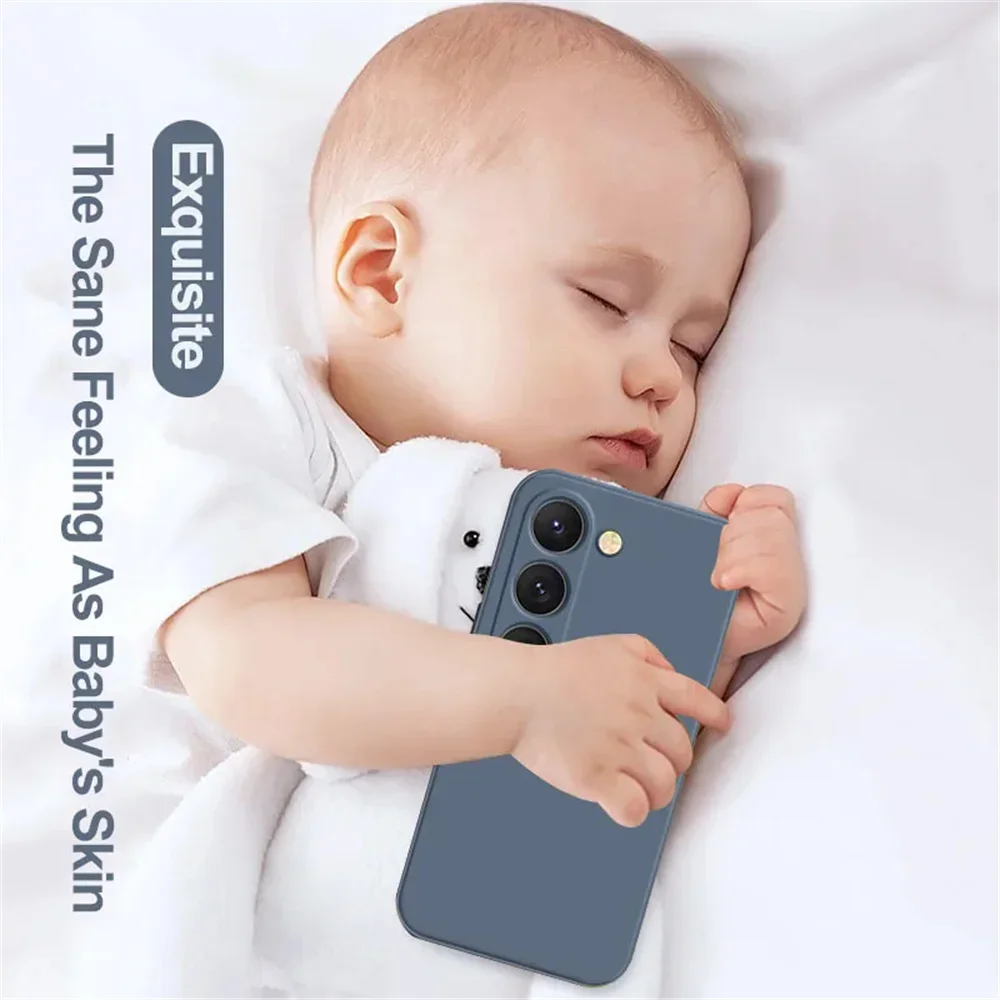 Premium Liquid Silicone Shockproof Phone Case with Quadrate Design