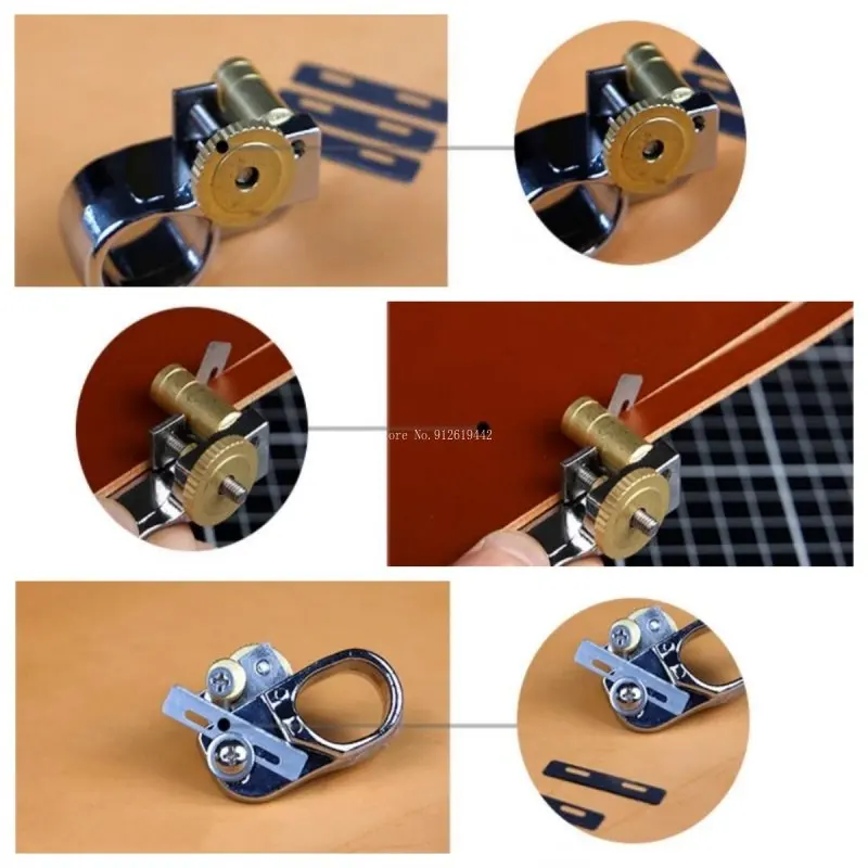 0-14mm 가죽 스트립 커터 휴대용 수동 가죽 절단기 DIY 가죽 공예 생산 절단 및 분할 도구