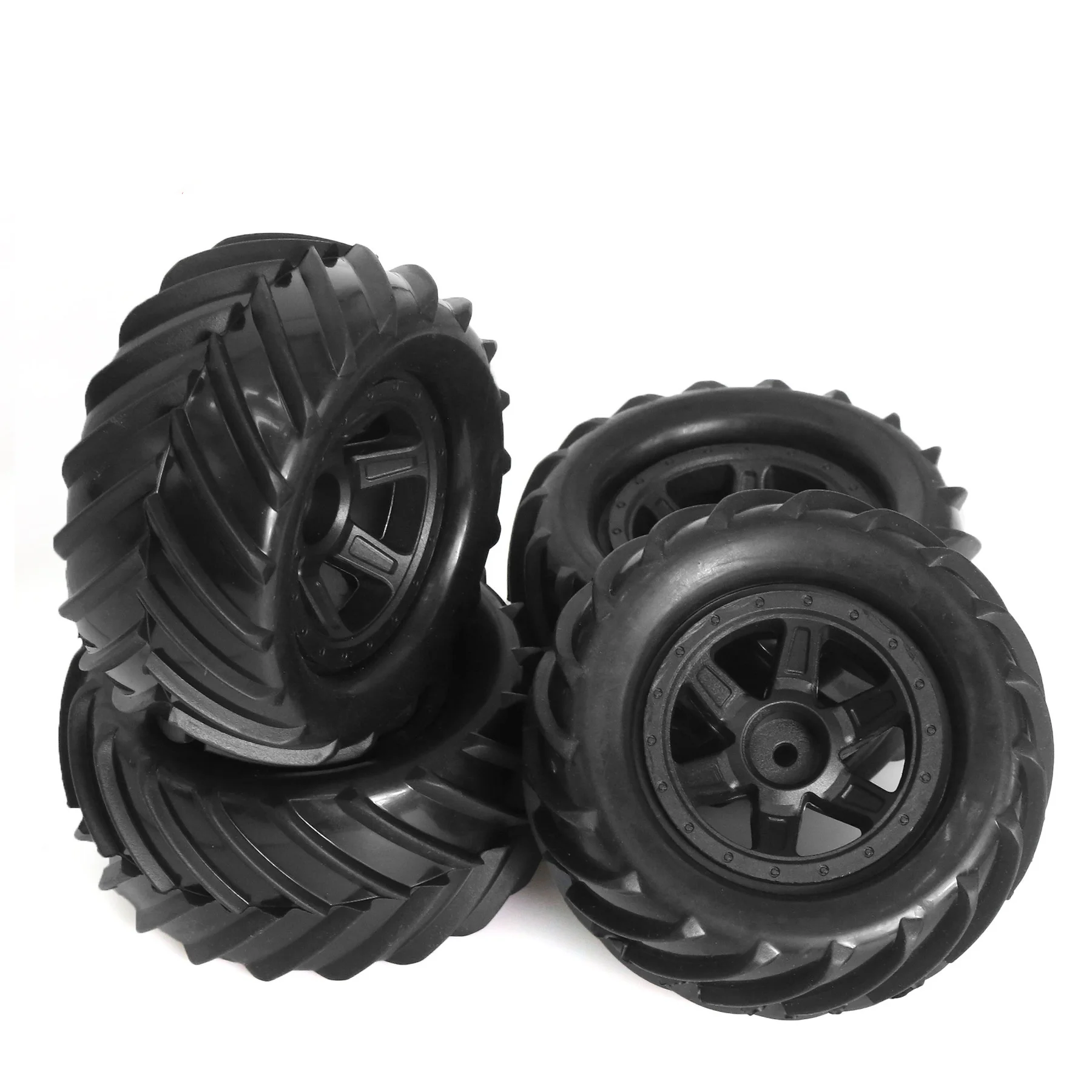 4pcs 90mm rubber tires wheels tires for traxxas 1 16 rc crawler car e