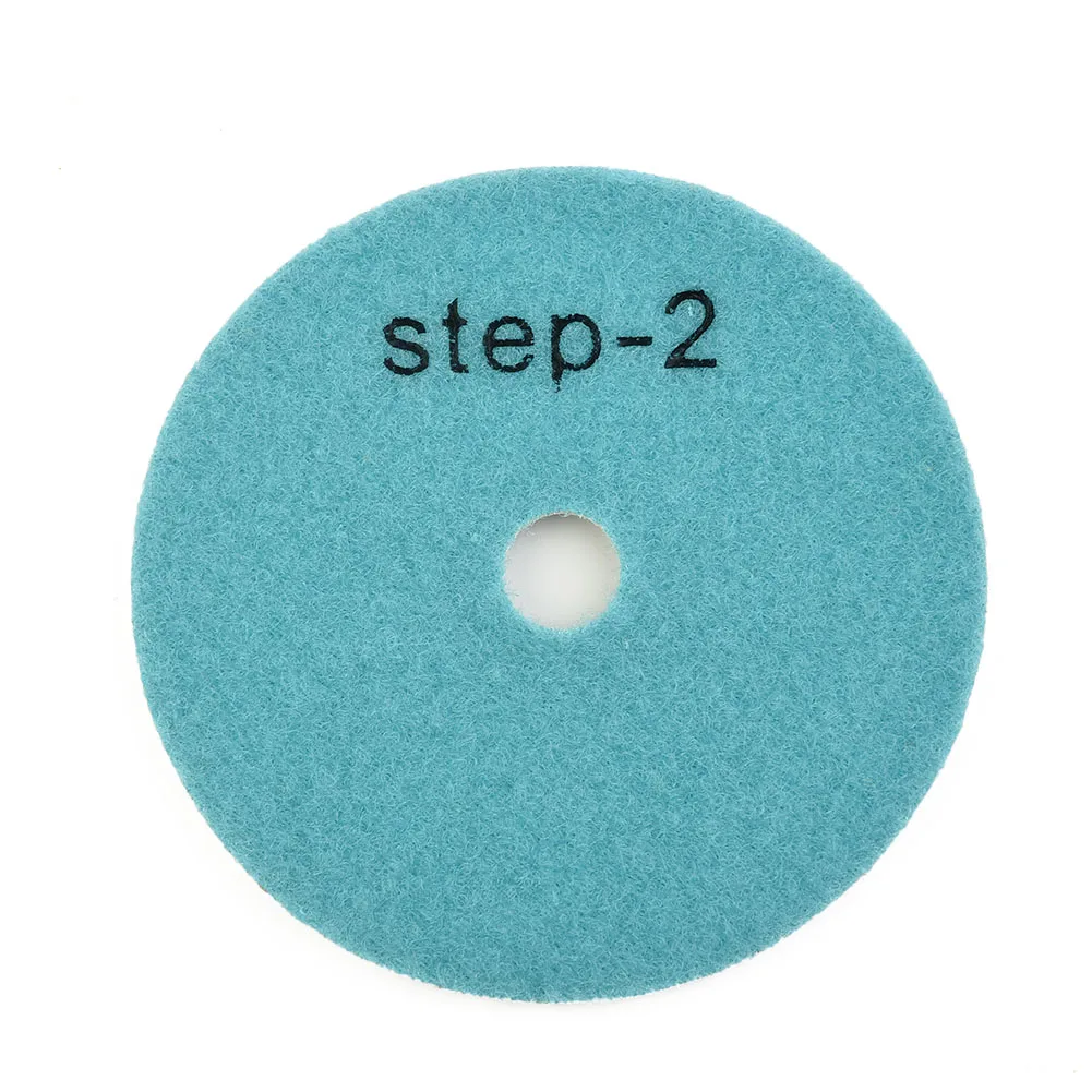 1 STÜCK 4 Zoll 100 mm Trocken-/Nass-Diamant-3-Stufen-Polierpads Granit Beton Marmor Polieren Verwendung Schleifscheiben-Set Elektrowerkzeuge – Detail 21