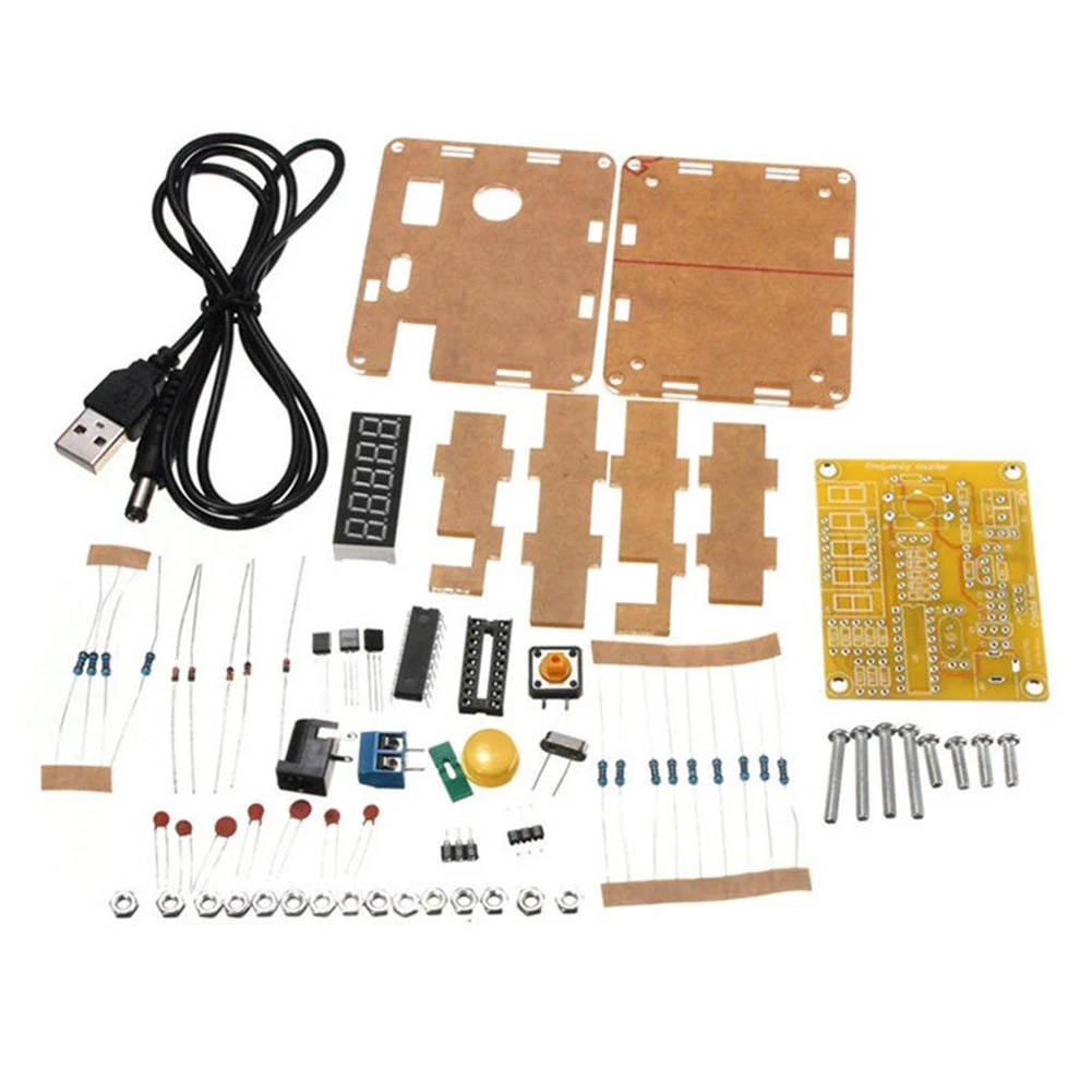 5 Digits Display Digital Frequency Counter Module 1Hz-50MHz Crystal Oscillator Frequency Counter Tester with Shell Case frequency counter tester frequency meter