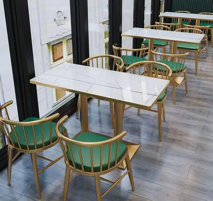 Cafeteria, sofa, dining hall, catering shop, stool, hamburger shop, dessert milk tea rock plate table and chair comb