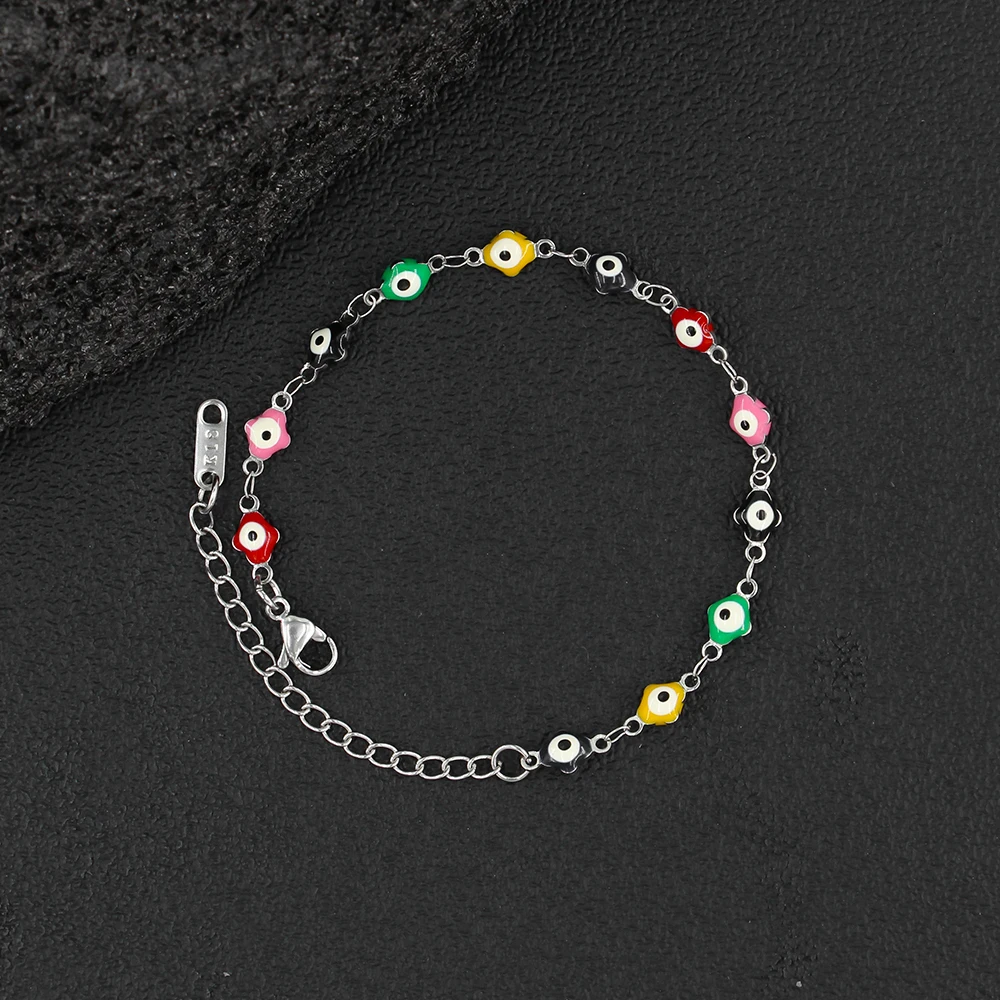 Black, Gray and Silver Stainless Steel Bead Bracelets with Science Charms & Tassle