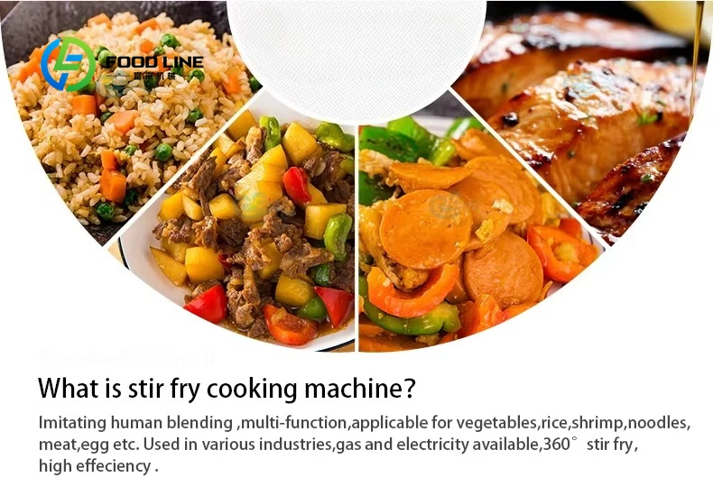 Macchina per cucinare il riso fritto automatica elettrica a gas da cucina centrale robot Stir Fry intelligente personalizzata - immagine 4