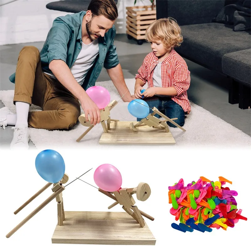 Creative Bamboo Battle Balloon Game Wooden Fencing Puppets for Thrilling  Balloon Fight Fun Innovative Poke Balloon Toy - AliExpress