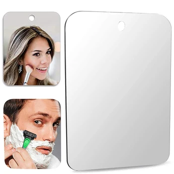 กระจกอะคริลิคกันฝ้าสำหรับอาบน้ำ โกนหนวด อุปกรณ์เสริมสำหรับการเดินทางสำหรับผู้หญิง แต่งหน้า ผู้ชายโกนหนวด อุปกรณ์ในห้องน้ำ 1