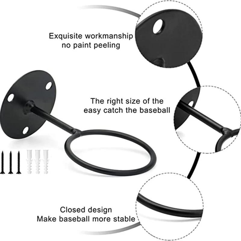 Wall Mounted Baseball Organiser Baseball Bat Drilled Display Simple Portable Space Saving Storage Supplies baseball bat,baseball storage box