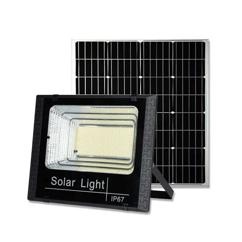 Solar Flood Lights 50w 100w 200w 300w 500w LED Solar Powered Spotlight Outdoor Waterproof Reflector Solar With Remote Control 300w video lights for studio photography remote controlled blue tooth dmx supported skyblue panel s60 ai 3000c