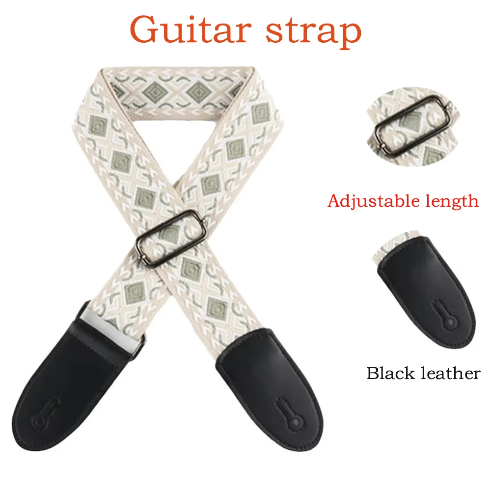 Guitar Strap With For Leopard Print Metal Buckle Guitar Strap Versatile Casual Style