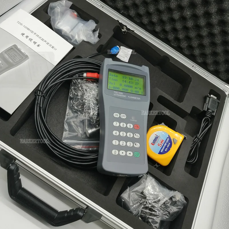 Handheld TDS-100H Liquid Ultrasonic Flow Meter S2 M2 L2 Transducer (DN15-6000mm) Flowmeters