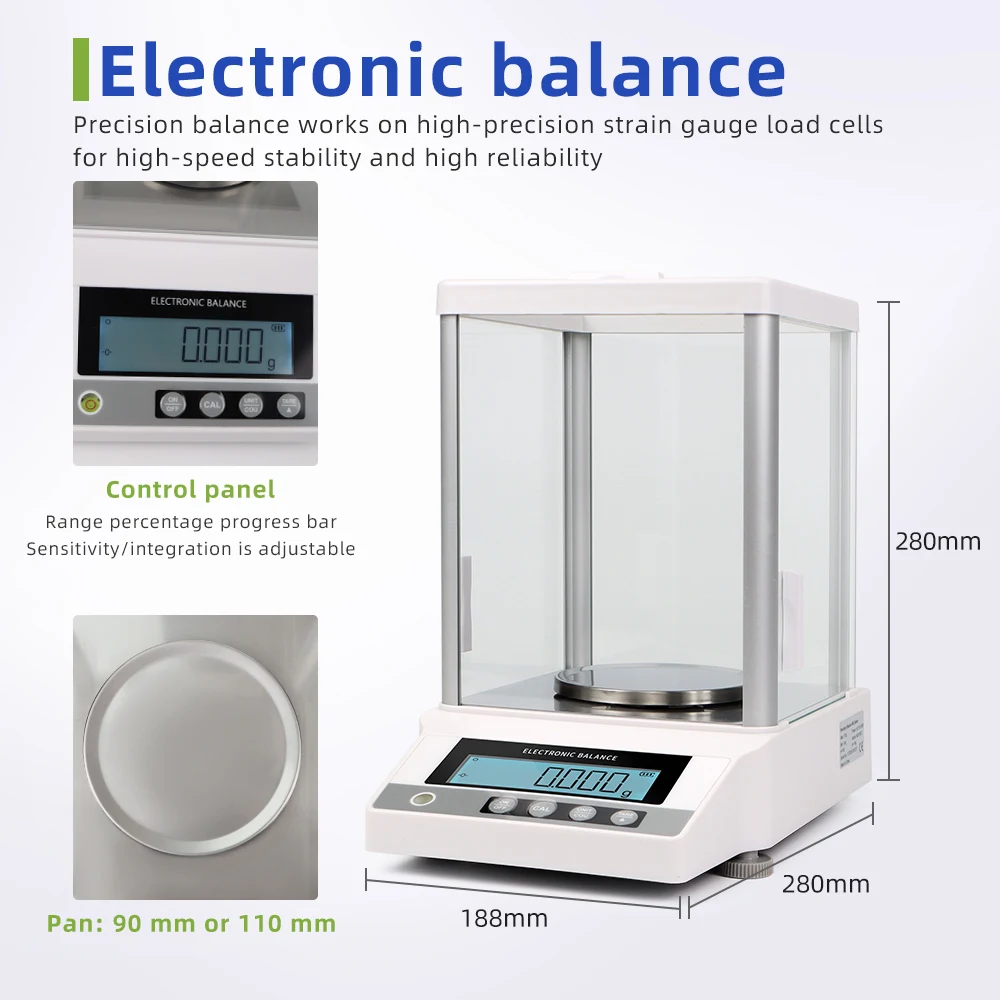 0.001g Analytical Balance Digital Electronic Scale Jewelry Gold Laboratory Precision Weighing Scales Multi-Functional 510g 310g