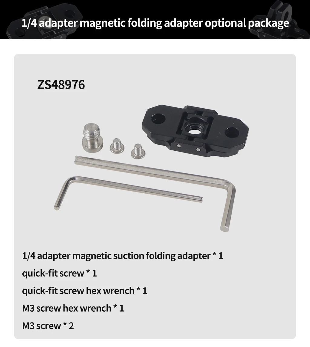 Description Picture 6 of itemMetal Base Mount Mini Tripod Adapter M3 Mounting Screws for GoPro DJI ACTION4 Camera Cage Rig Frame Bracket Selfie Stick Holder