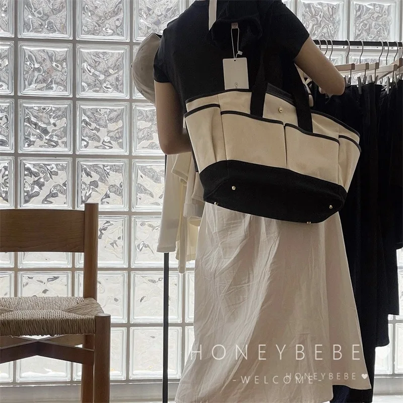 Korean Large Capacity Casual Versatile Crossbody Shoulder Bag Fashionable Lightweight Canvas Handbag For Women