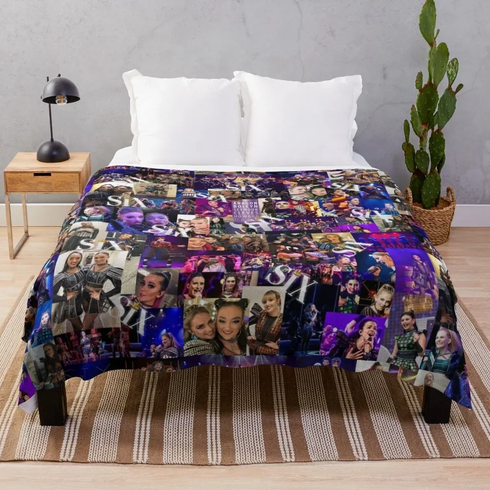 

Six Collage Throw Blanket Sofa Throw Soft Beds Blankets