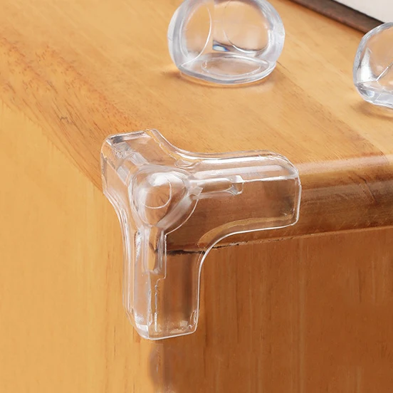 Close-up of soft transparent corner protector