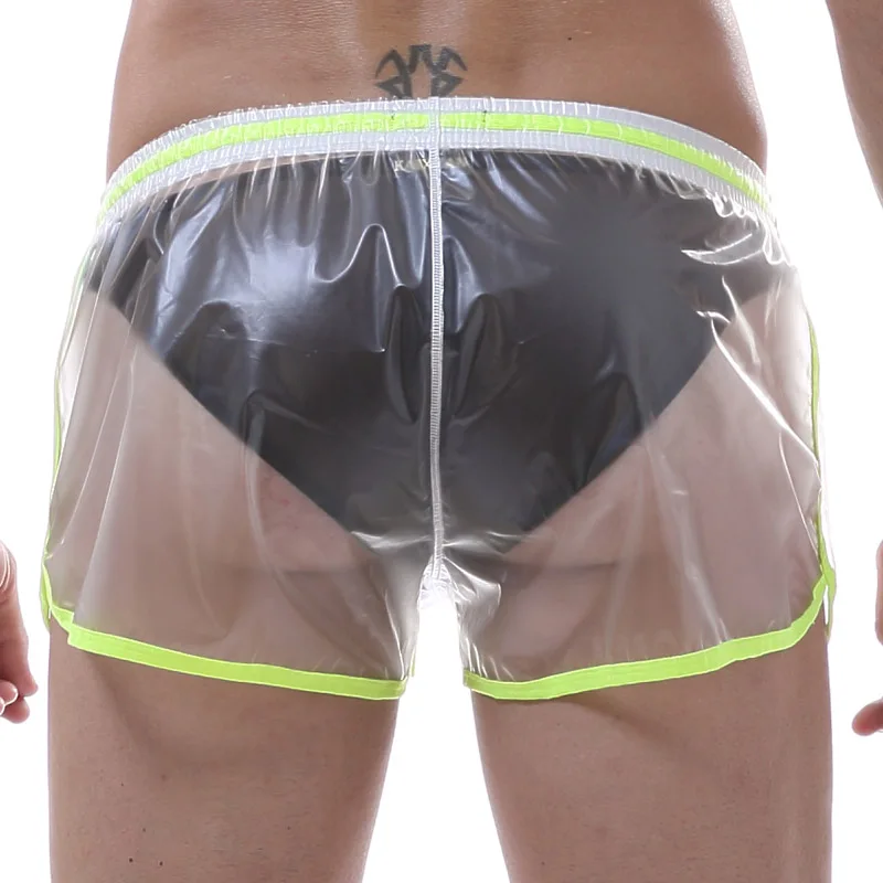Men Fashion Underwear Beachwear Transparent Waterproof  Masculina Homme Boxershorts Sexy Men Waterproof Board Shorts 3