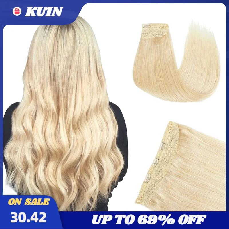 Invisible Wire Hair Extensions Real Human Hair 80g/100g/120g Brazilian Straight Fish Wire With 4 Clip in Human Extensions