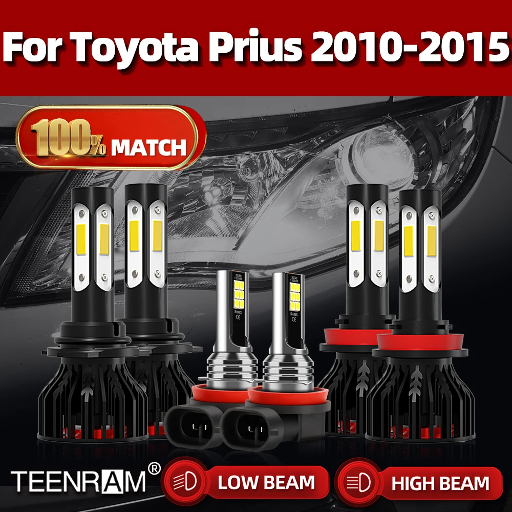

60000LM H11 9005 HB3 Canbus Auto Headlight Bulb Led Car Lights 6000K Fog Light For Toyota Prius 2010 2011 2012 2013 2014 2015