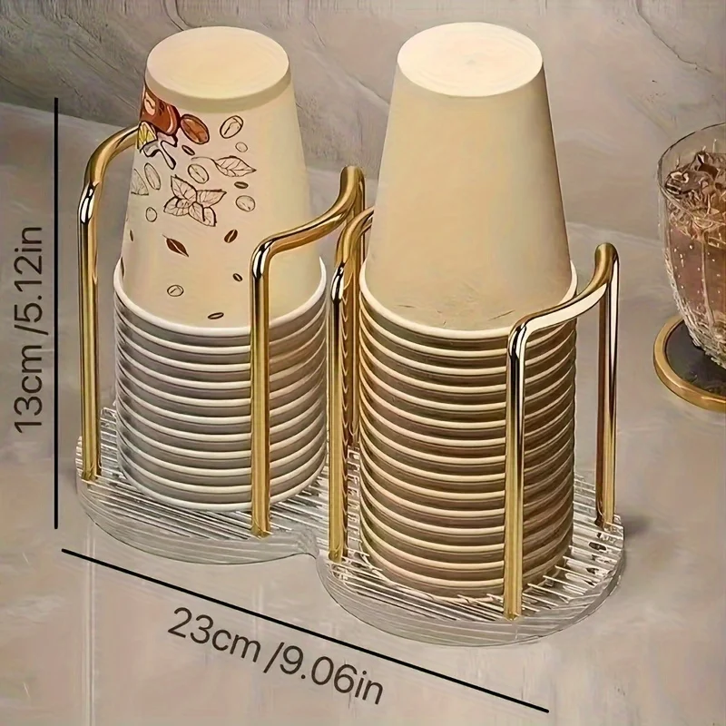 Cup Storage Holder Hot Selling Light Luxury Paper Cup Holder Disposable Cup Holder Acrylic Storage Rack Household Coffee