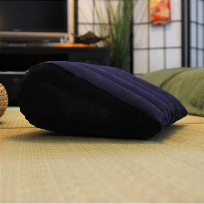 COSWE Almohada en forma de cuña, almohada lumbar triangular inflable,  almohada de postura inflable, adecuada para varias posturas (forma de cuña)
