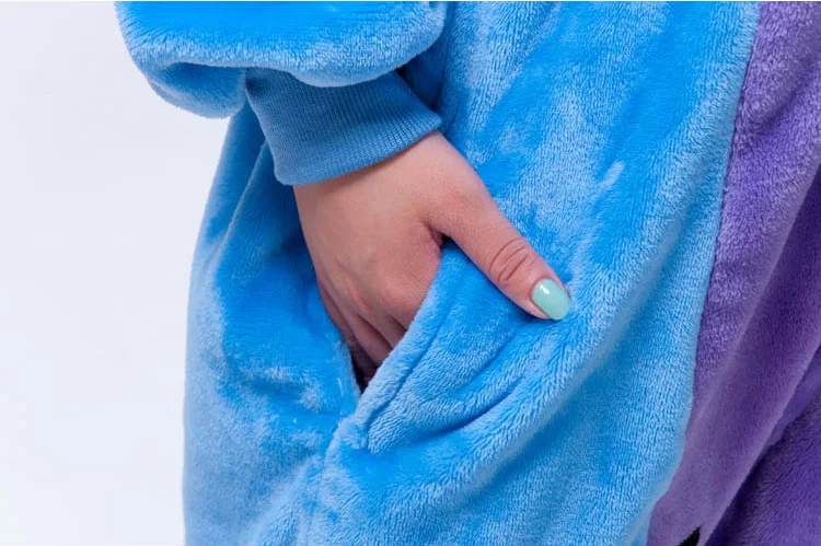 Eeyore Onesies Kigurumi Animal Pajamas Unisex Adults Flannel Hooded Jumpsuits Zipper Sleepwear Anime Party Cosplay