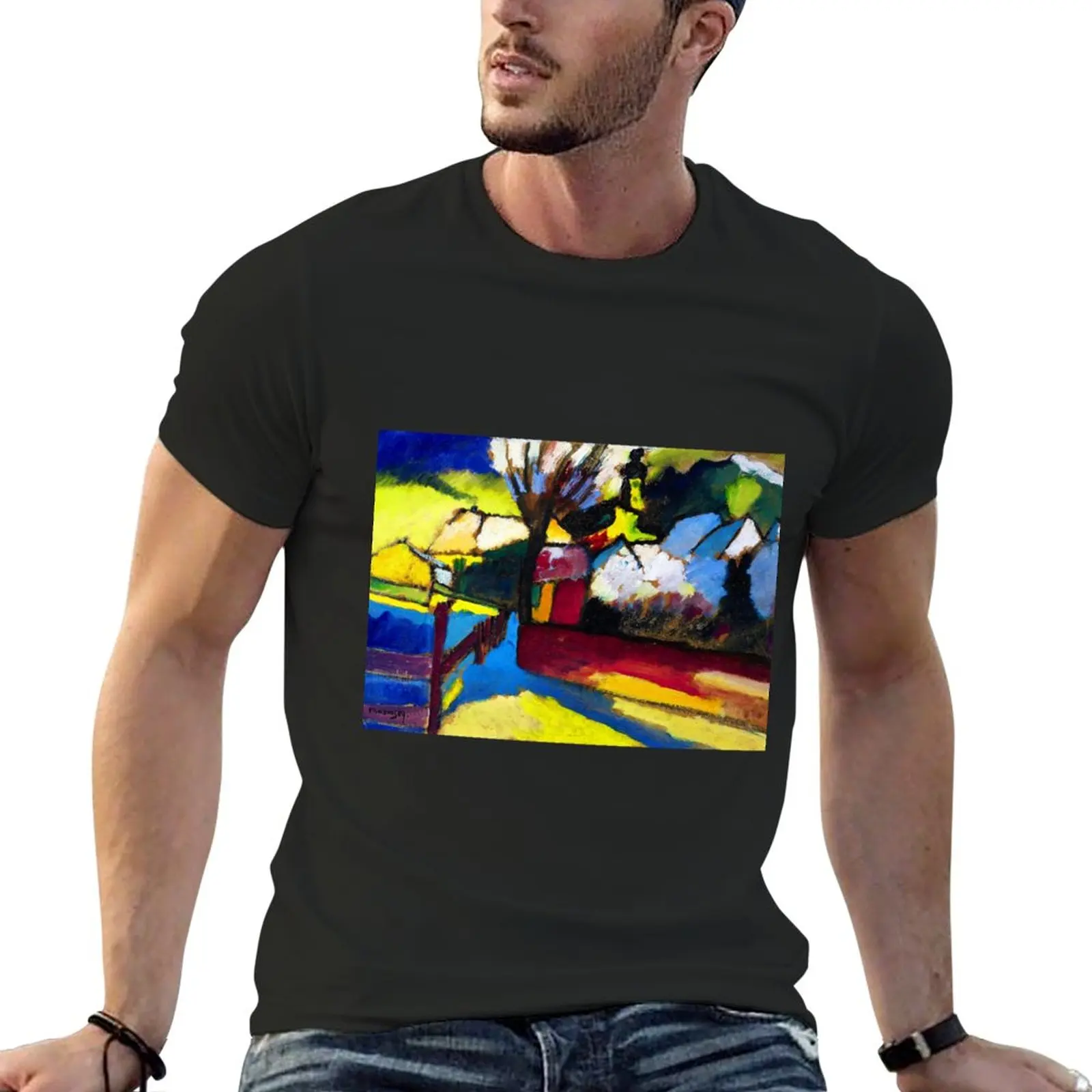 New Autumn Landscape by Kandinsky T-Shirt Short t-shirt hippie clothes Oversized t-shirt summer clothes mens t shirts