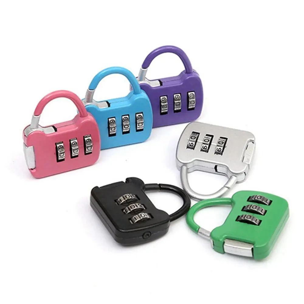 

Zinc Alloy Colorful Durable Digit Code Password Student Dormitory Trolley Case Padlock Zipper Lock Lock