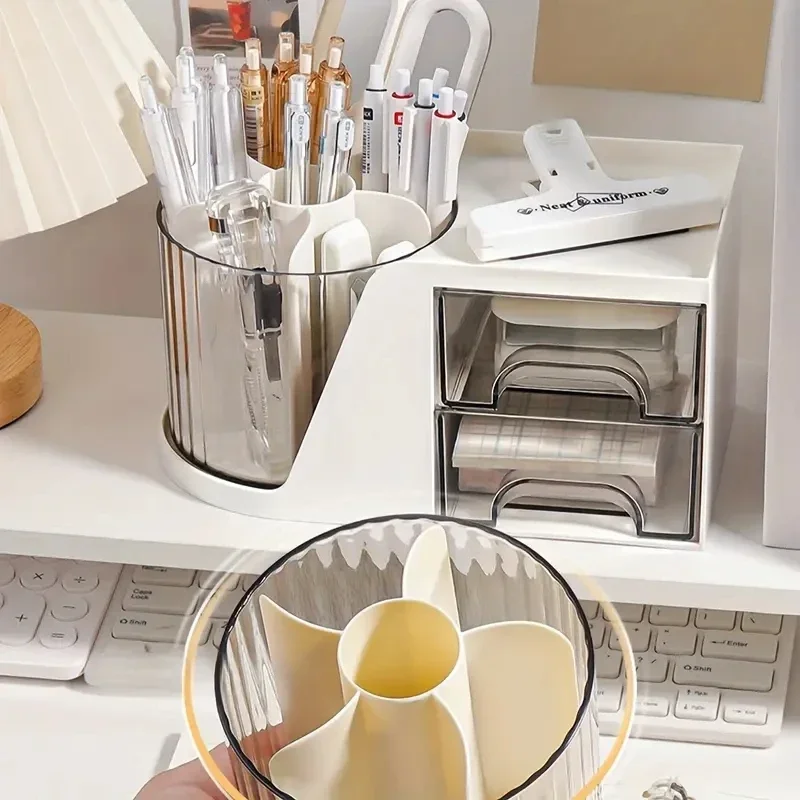 360 Degree Rotating Organizers Multi Function Pen Holder pen holder stationery organizer Desk Organizer Office Stationery Storage Accessories School Supplies