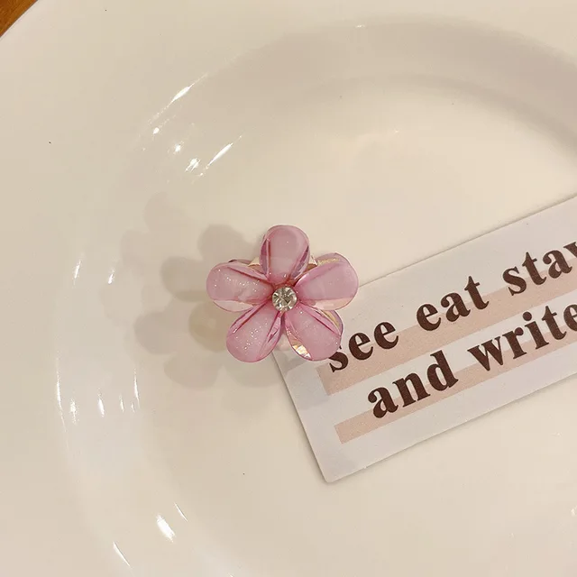 10pcs Crystal Flower Hair Clip Rhinestone Alloy Hair Clip Suitable For Sweet Summer Side Clip Hairstyle Accessories For Girls 5