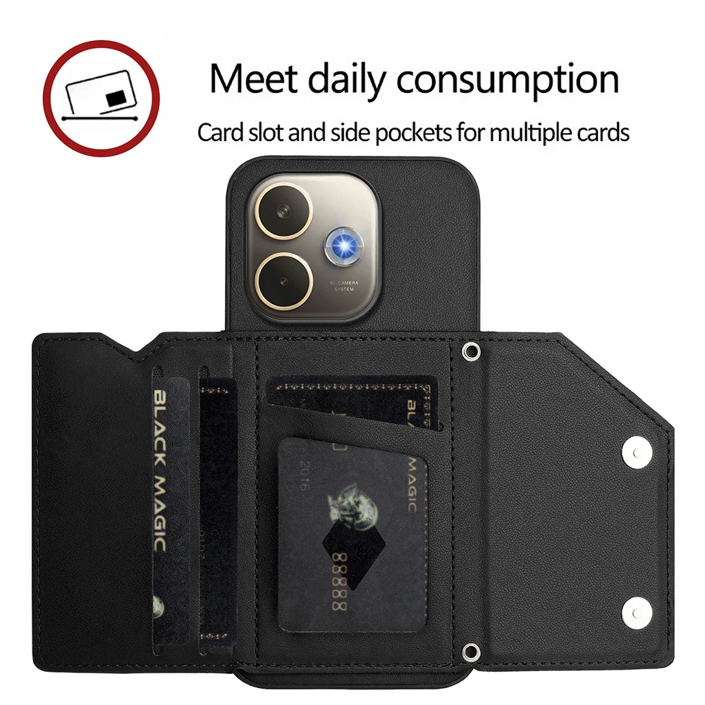 Sleek Wallet Case with Card Slots and Back Cover