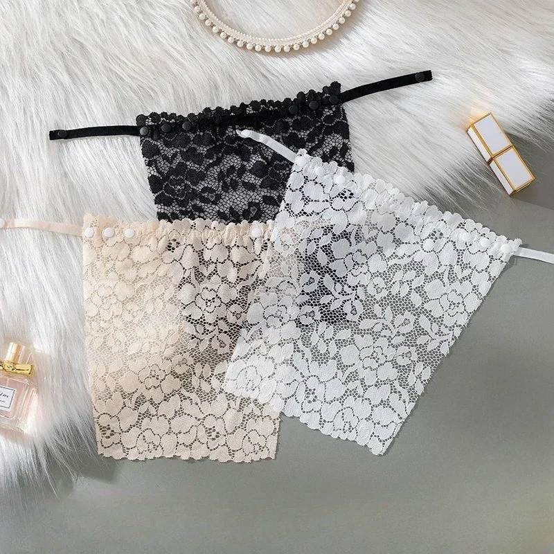 Description Picture 2 of itemLace Invisible Bra Privacy Cleavage Cover Underwear Anti Peep Brassiere Seamless Wrap Chest Strapless Lingerie Tube Tops