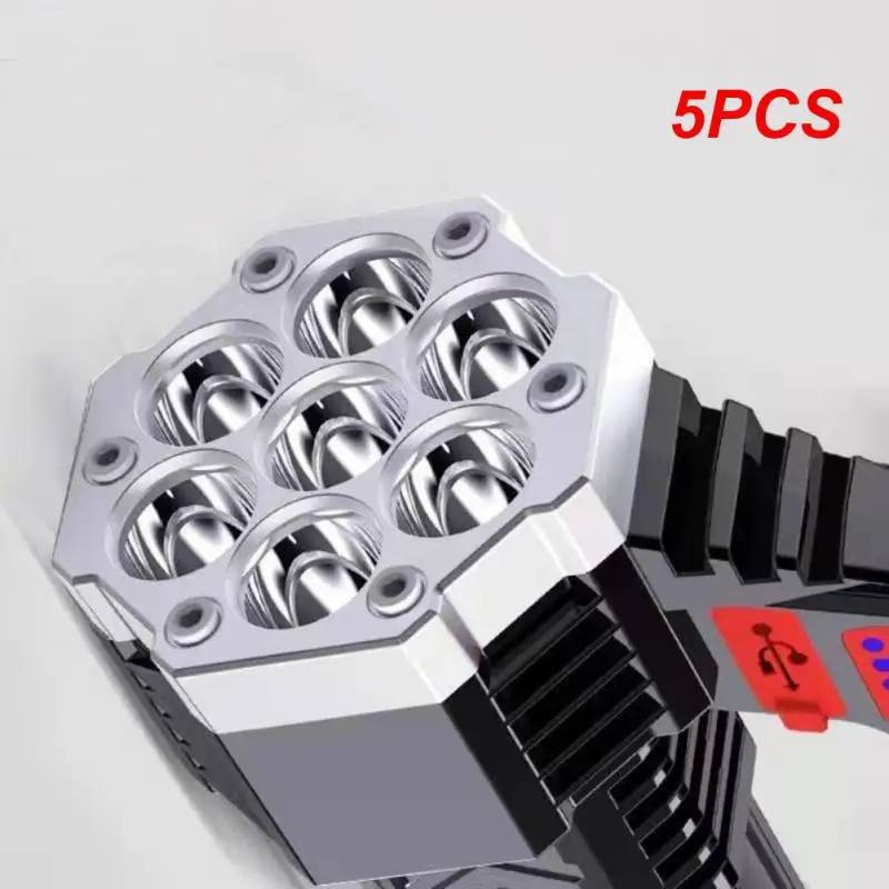 

5PCS High Power LED Flashlights COB Side Light Lightweight Outdoor Lighting ABS 7LED Rechargeable 400LM Flashlight