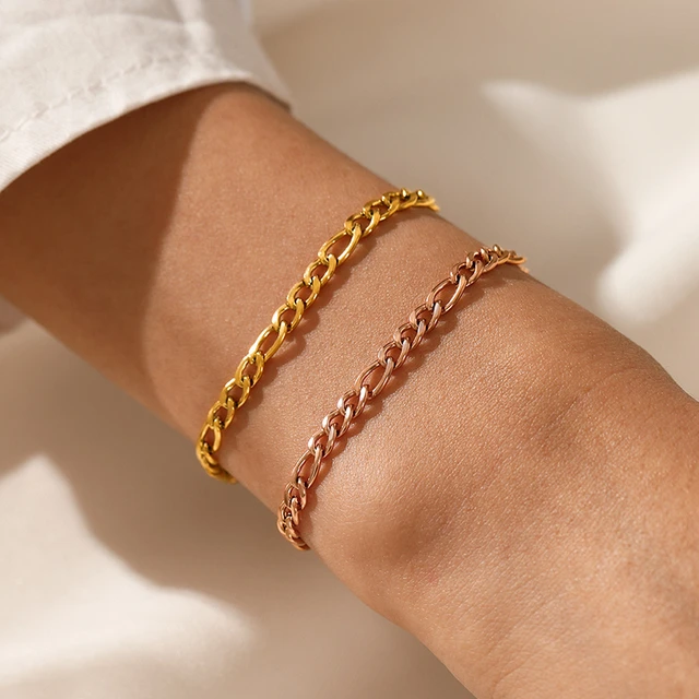 Gold Figaro Chain Bracelet