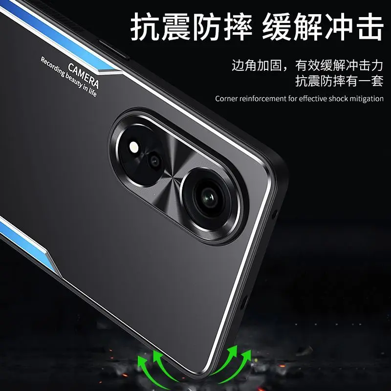 Luxury Metal Frosted Lens PC Cover Shockproof Bumper Case