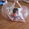 Hot creative toys TPR inflatable ball bouncing ball water injection transparent bubble racket bouncing ball interactive toy 2