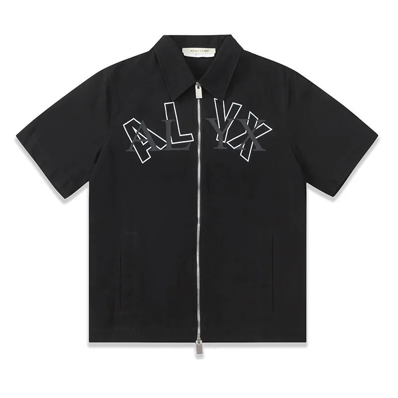 

New 2023 Men Luxurious ALYX 1017 9SM Fashion Embroidered Cotton Casual Shirts Shirt High Pocket Short-sleeves Size S M L #302