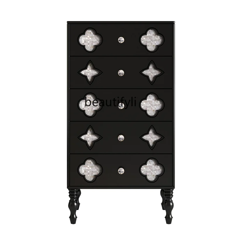 

Modern Minimalist Chest of Drawers Shell Element French Storage Cabinet Vintage Cabinet Roman Storage Solid Wood Cabinet