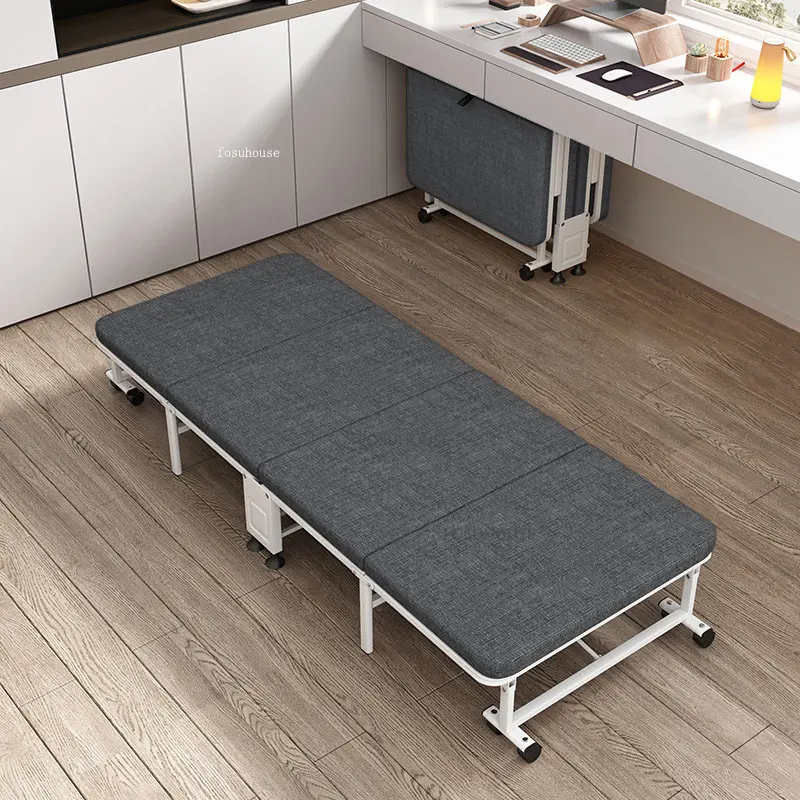 CAMAS PLEGABLES modernas de acero inoxidable, muebles para el hogar, cama  plegable ligera de lujo, portátil, sencilla y cómoda para dormitorio -  AliExpress