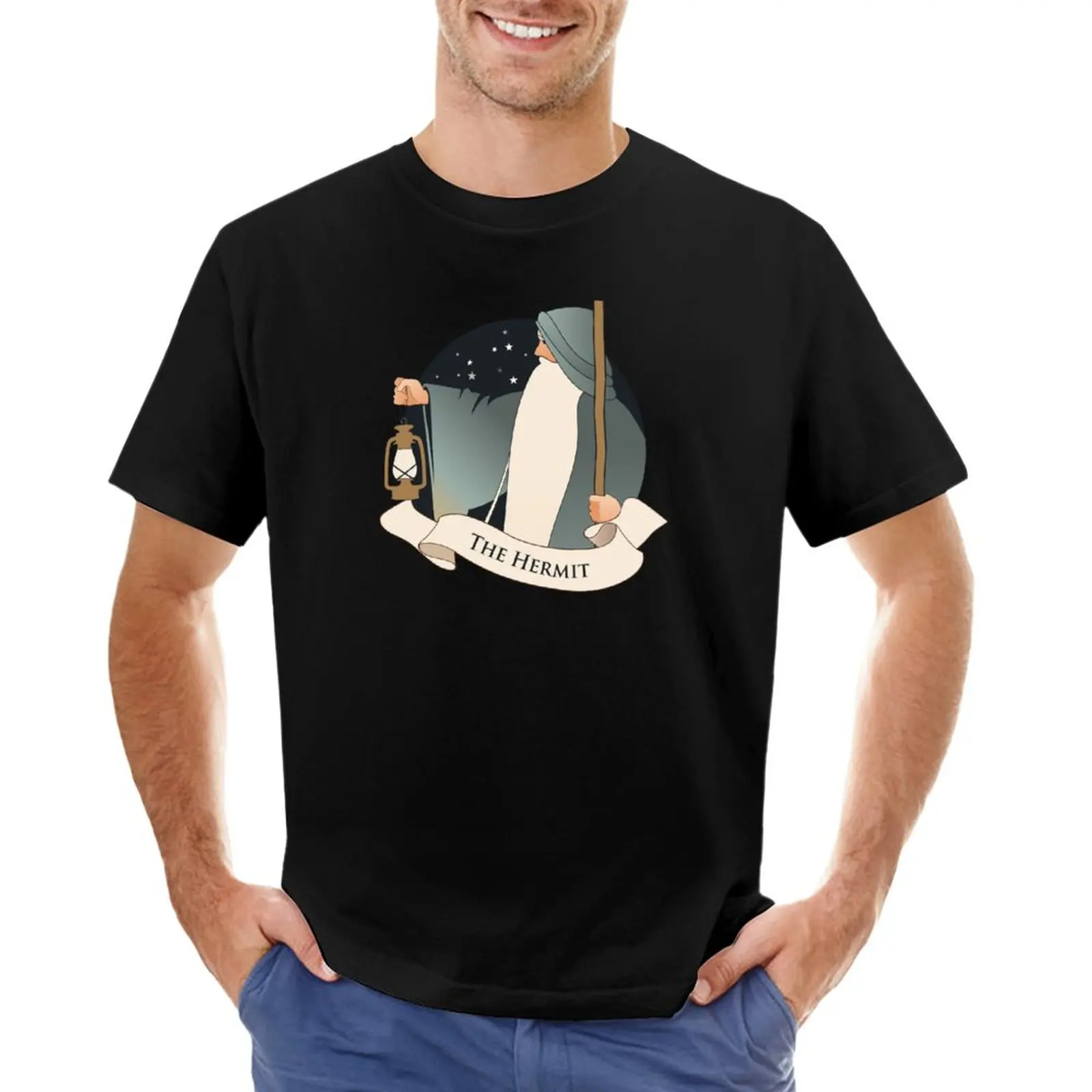 

Arcana Tarot: The Hermit T-Shirt plus size tops boys white t shirts t shirt for men