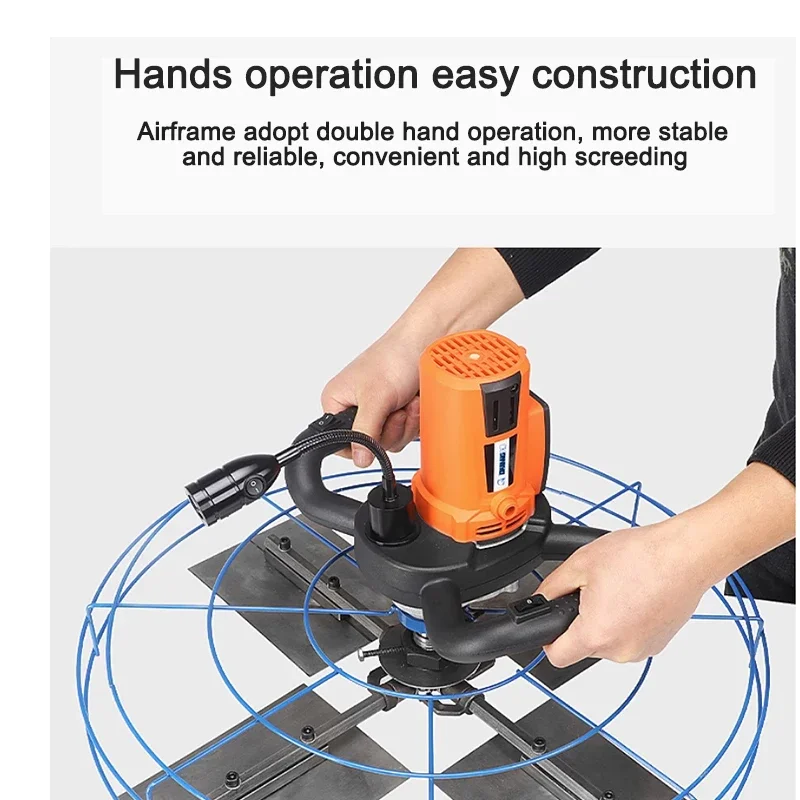 4380W Electric Concrete Trowel Floor Grinding Sanding Tool With Blade Collector LED Lighting For Road Bridge Construction 6